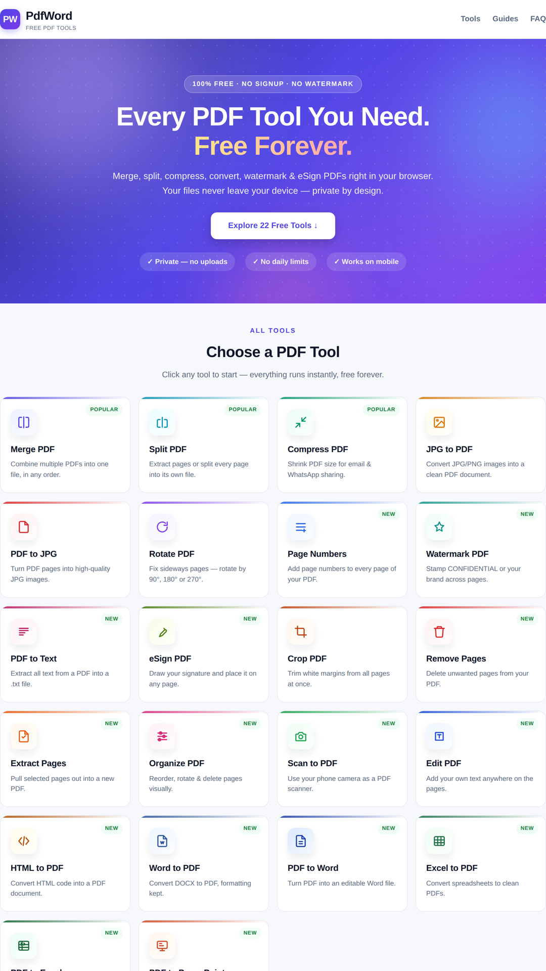 PdfWord, as it opens in a browser tab