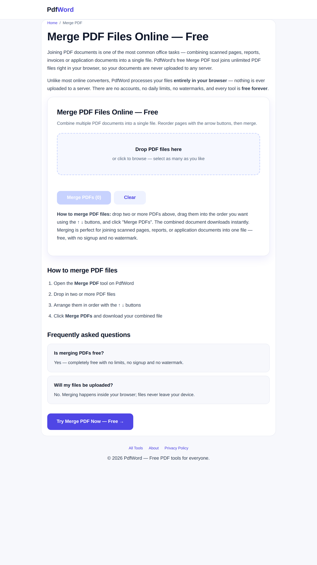 PdfWord screenshot
